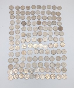LOT DE 133 PIECES de 5 F en argent dont 120...
